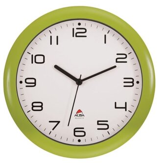 Nástěnné hodiny Hornew- plastové, 30 cm, sv.zelené