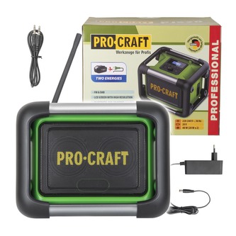 Aku rádio Procraft PJS20 DAB+, FM, Bluetooth 5.3, 80W (bez baterie a nabíječky) | PJS20bb