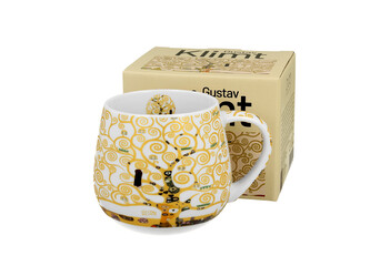 Kubek baryłka TREE OF LIFE Ecru inspired by Gustav Klimt