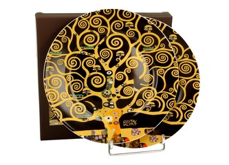 Komplet 2 talerze deserowe TREE OF LIFE Brown inspired by Klimt
