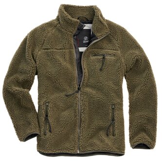 Bunda fleecová Brandit Teddyfleece - olivová, XL