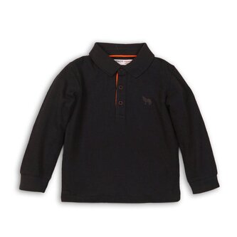 Tričko chlapecké POLO bavlněné s dlouhým rukávem, Minoti, SCOUT 6, antracit - 152/158