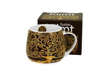 Kubek baryłka TREE OF LIFE Brown inspired by Gustav Klimt