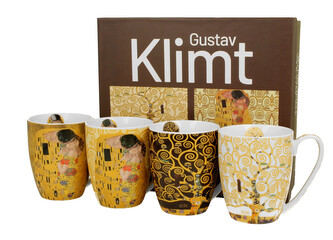 Komplet 4 kubki classic inspired by Gustav Klimt