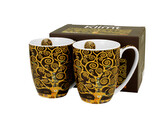 2 kubki classic TREE OF LIFE Brown inspired by Klimt