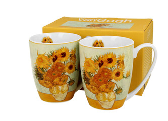 2 kubki classic SUNFLOWERS inspired by Van Gogh