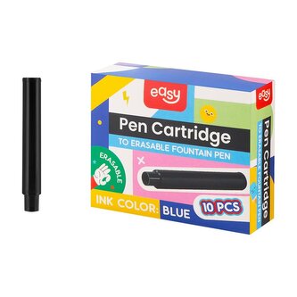 EASY GRADUS Bombičky pro gumovací plnící pera, modrá náplň, 10 ks v balení