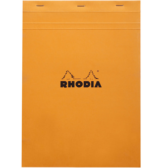 Clairefontaine, Poznámkový blok Rhodia Basics, A4, 80 listů, čtverečkovaný, oranžový