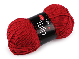 Pletací příze Tulip 100 g - 1 ks - 25 (41143) červená
