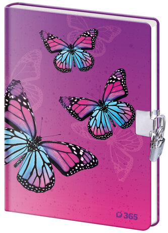 Památník 13x18 cm se zámkem - Butterfly