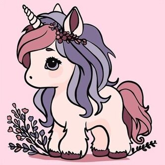 Malowanie po numerach - Jednorożec 25x25cm