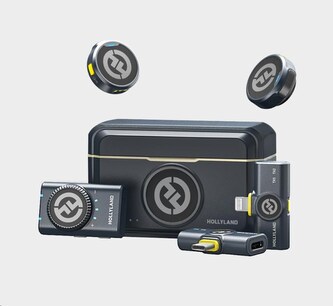 Hollyland Lark M2 Combo - Wireless Lavalier Microphone (Duo,ShineCharcoal)