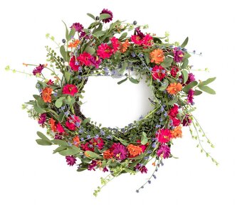 Jarní věnec | MEADOW | s barevnými květy | 45 cm | 877020