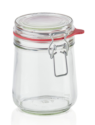LEIFHEIT Zavařovací sklenice s klipem a těsnící gumou 800 ml
