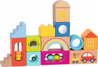 Klocki drewniane dla dzieci Zabawki sensoryczne Goki