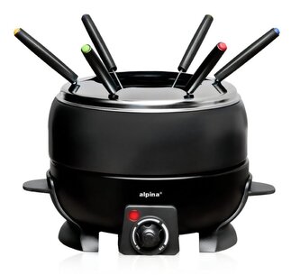 ALPINA Elektrické fondue + 6 vidliček 2,3 l černá ED-227088