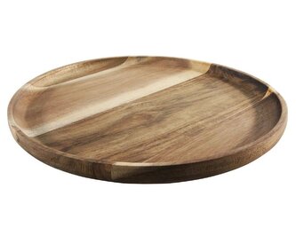 HIT Servírovací tác z akátového dřeva kulatý 29 x 2 cm HT-24501820