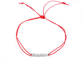 Náramek s přívěskem z nerez oceli máma - 1 ks - 3 červená mama