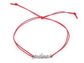 Náramek s přívěskem z nerez oceli máma - 1 ks - 1 červená máma