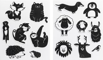 Sada pěnových razítek - zvířátka 15 ks, rozměr motivu: 1- 5cm