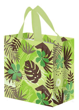 Taška lamino 10l Monstera zelené květy