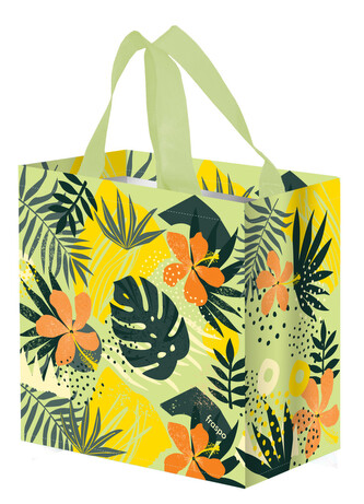 Taška lamino 10l Monstera oranžové květy