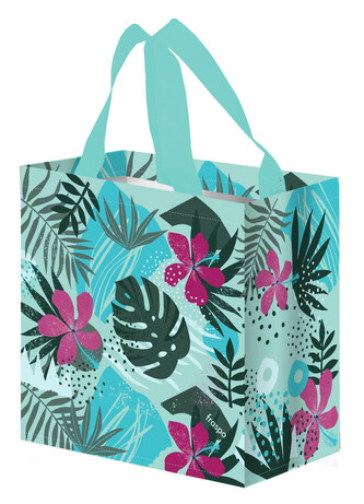 Taška lamino 10l Monstera fialové květy