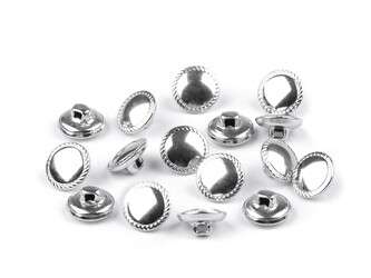 Kovový knoflík velikost 20" - 50 ks - 1 nikl