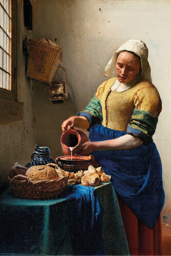 Plakát, Obraz - The Milkmaid (1658), Jan Vermeer, 61 × 91.5 cm