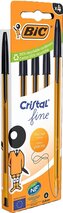 Długopis Cristal Original Fine czarny 4szt BIC