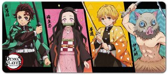 Herní podložka na stůl Demon Slayer: Postavy (80 x 35 cm)