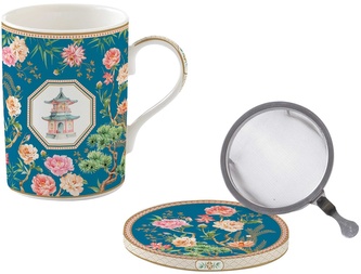 Porcelánový hrnek se sítkem Jardins D´Orient