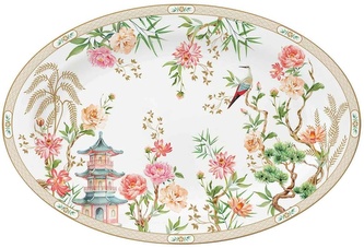 Porcelánový servírovací talíř Jardins D´Orient