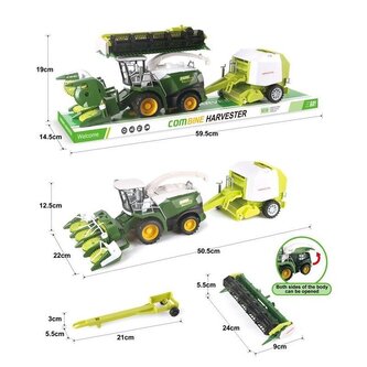 Zestaw kombajnów z belarką do słomy