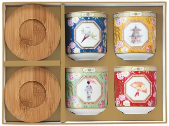 Sada čtyř pohárků na kávu Jardins D´Orient