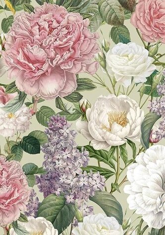 Karnet ST513 B6 + koperta Piwonie i róże