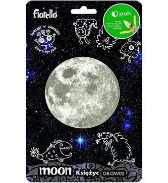 Naklejka fluorescencyjna Księżyc 9cm