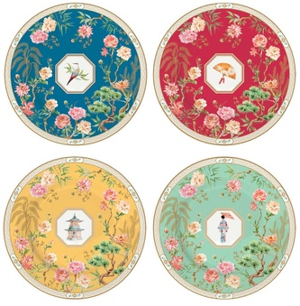 Porcelánové dezertní talíře Jardins D´Orient