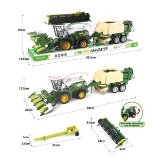 Zestaw kombajnów z prasą