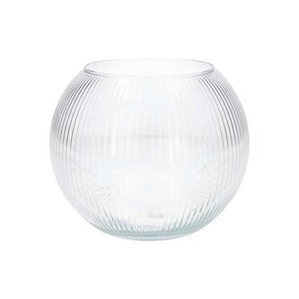 VÁZA ALVERDA LINES 19X15.5CM ČIRÁ