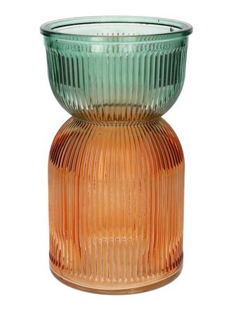 VÁZA SAME 12X21 ZELENÁ BROSKVOVÁ