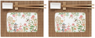 Porcelánový sushi set Jardins D´Orient