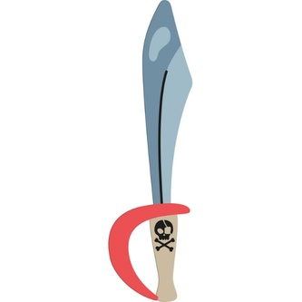 Papírové meče Pirátská párty, 27 cm