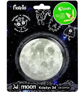 Naklejka fluorescencyjna 3D Księżyc 8,5cm