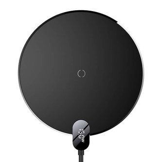 Baseus Digital LED Displej Gen 2 Bezdrátová Nabíječka 15W Black (Pošk. Balení)