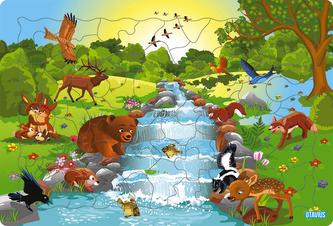 Logické puzzle - Zvieratká les