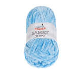 Příze SAMET - světle modrá - 100g / 100 m