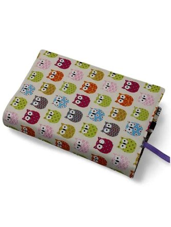 Obal na knihu Růžové sovy - velikost S Obal na knihu Růžové sovy - velikost S