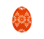 Dekorace vajíčko oranžová - oranžová - 35x25 mm