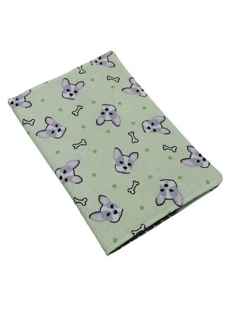 Obal na veterinární očkovací průkaz psa nebo kočky -  Zelený buldog